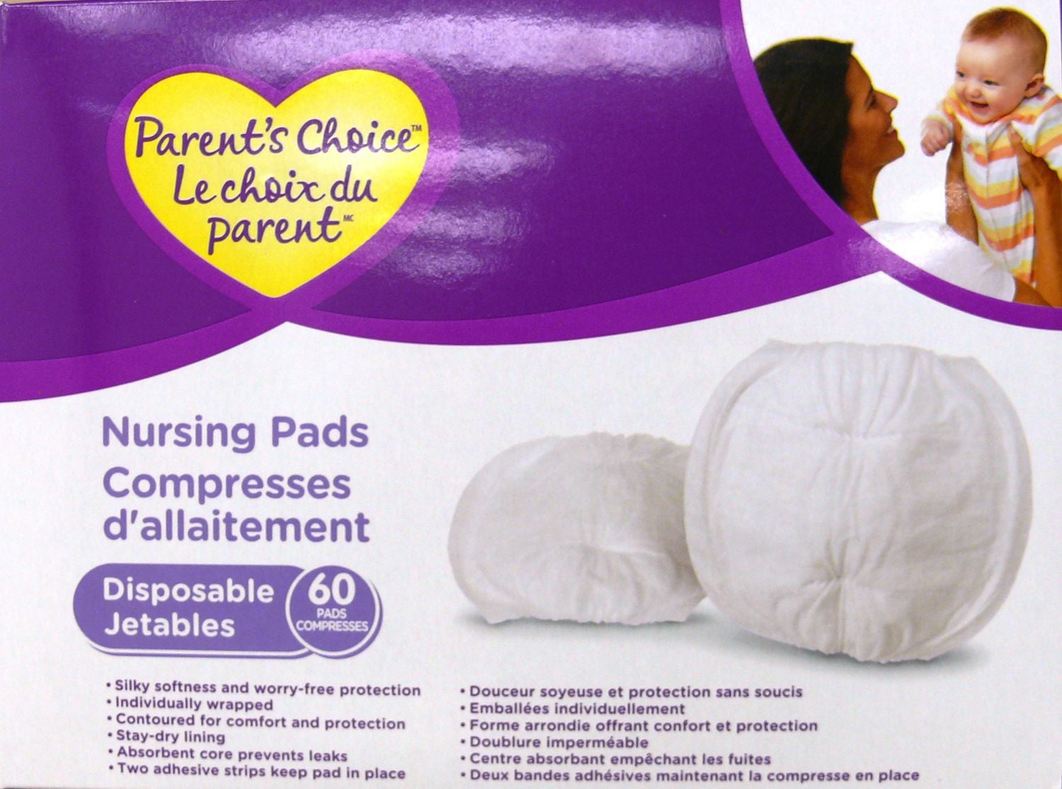 Parent's Choice Disposable Nursing Pads Pack of 60 Walmart Canada